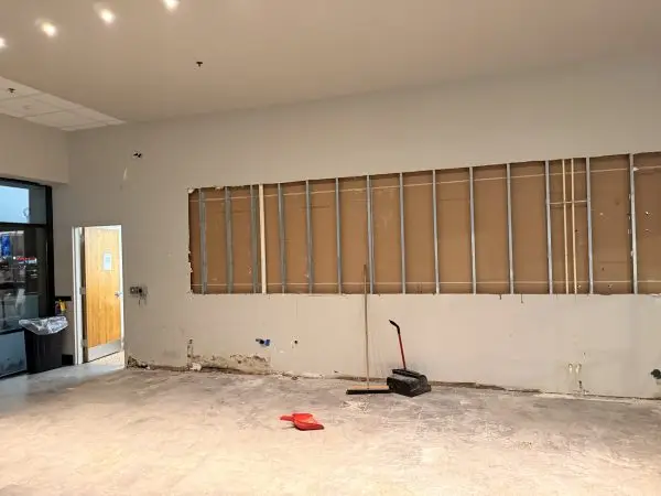 Selective demolition of interior retail space, HammerCore Group demolition services.
